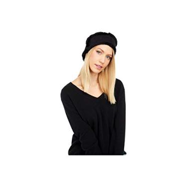 Imagem de UGG Faixa de cabeça feminina de camurça e pele de carneiro, preta, tamanho único