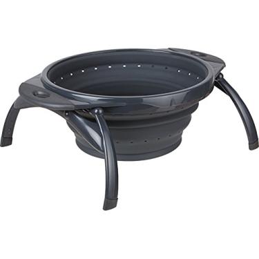 Imagem de Dexas Escorredor dobrável de silicone Pop, 25,4 cm de diâmetro, cinza sólido