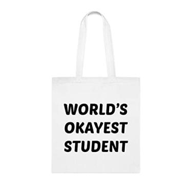 Imagem de Bolsa estudantil, a melhor bolsa de estudante do mundo, presente de estudante, bolsa de ombro estudante, bolsas reutilizáveis para estudantes, ideia de presente de cesta de Natal de