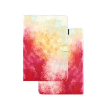 Imagem de ZiEuooo Linda capa protetora de couro aquarela para tablet Samsung Galaxy Tab A7 Lite A8 S6 Lite S7 Plus FE A 8.0 10,1 polegadas (vermelho B, Tab A8 2021 10,5 X200 X205)