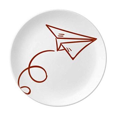 Imagem de Prato de trajetória de abandono de papel aeronáutico decorativo porcelana salver louça de jantar