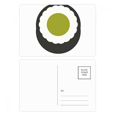 Imagem de Cartão postal tradicional japonês Black Maki Sushi conjunto de cartão postal de aniversário cartão de agradecimento