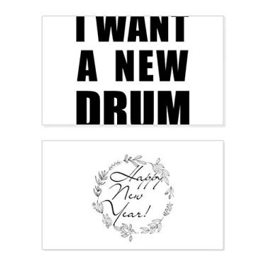 Imagem de Cartão de felicitações I Want A New Drum New Year Festival Bless Message Present