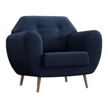 Imagem de Poltrona Beegees Velosuede Azul Marinho