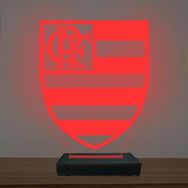 Imagem de Luminária Led 3d Time Flamengo Futebol Abajur Luxo