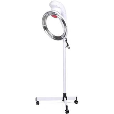 Imagem de Secador De Cabelo Em Pé Orbital De 950 W, Processador De Cor De Cabelo Profissional E Acelerador De Aquecimento Com Base Rolante, Controle Digital, Equipamento De Cabeleireiro, Branco,Branco,YUYAN