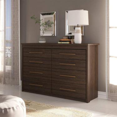 Imagem de Cômoda 8 Gavetas 94,6 X 135 Cm Elegance Capuccino Wood