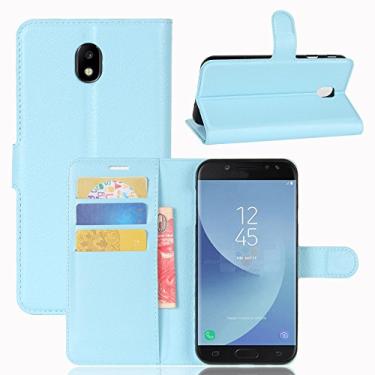 Imagem de Manyip Capa para Samsung Galaxy J5 (2017), capa de telemóvel em couro, protetor de ecrã de Slim Case estilo carteira com ranhuras para cartões, suporte dobrável, fecho magnético (JFC8-20)