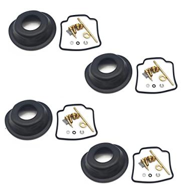 Imagem de Kit de reparo de carburador para Polaris Magnum 325 330 425 500 ATV Configurar diafragma de vácuo Junta de válvula de agulha peças de parafuso de ar (cor: 4 peças)