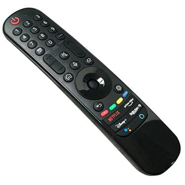 Imagem de Controle remoto mágico de substituição IR AN-MR21GC para TVs LG 2021 OLED G1, C1, série A1, TVs QNED Mini-LED QNED99, QNED90, NanoCell TVs NANO99, NANO90, NANO85, NANO80, NANO75, UHD TVs UP80, UP75