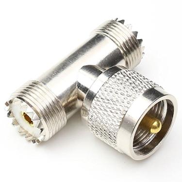 Imagem de ANHAN Conectores em T UHF macho para fêmea UHF, Pl259 Tee Connector pl259 adaptadores de cabo coaxial SO239 Divisor para antena CB de rádio amador 1 unidade