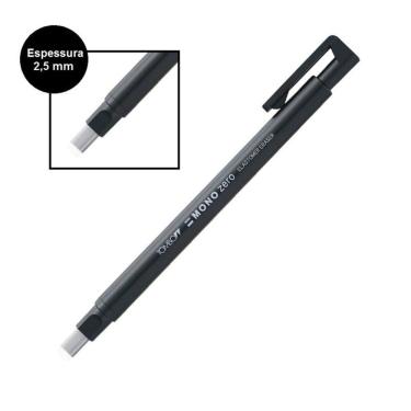Imagem de Caneta Borracha Tombow Mono Zero 2.5 x 5 mm Preta EH-KUS11