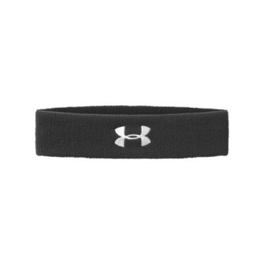 Imagem de Under Armour Faixa de cabelo de alto desempenho, preta (001)/branca, tamanho único