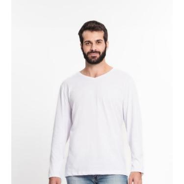 Imagem de Camiseta Meia Malha Básica Masculina Kohmar Branco