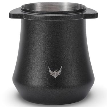 Imagem de KNODOS Copo dosador de grãos de café de 54 mm de aço inoxidável com aba de ativação de moedor serve para acessórios de máquina de café expresso Breville (preto)
