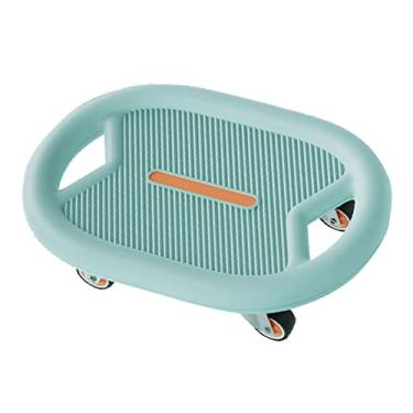 Imagem de Skate para Exercício Muscular Abdominal, Joelheira Durável, Design Portátil, Skate Fitness Abdominal, Plástico Eva para Exterior (Azul)