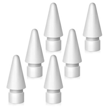 Imagem de Pontas de substituição compatíveis com Apple Pencil 1ª/2ª geração, pontas de lápis para iPad Pro Pencil 2/1 geração (pacote com 6)