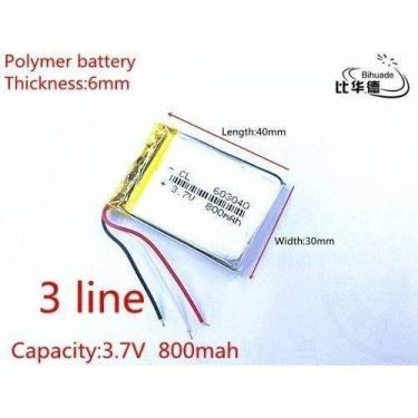 Imagem de Bateria Gps  C/ 3,7v 800mah  6mm X 30mm X 40mm Cr Incluso - bgb