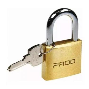 Imagem de Cadeado Pado Lt 20 Latão Malas Mochilas Armários Cor Dourado