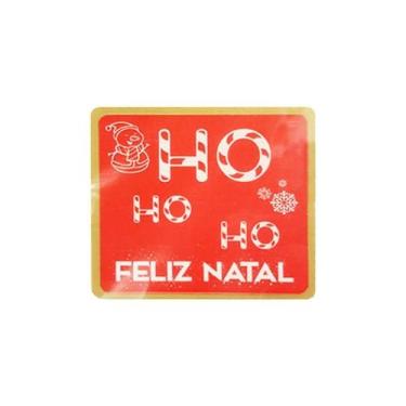 Imagem de Etiqueta Adesiva HO HO HO - Feliz Natal - com 60 un. Rizzo - Hiper Emb