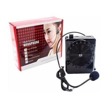 Imagem de Kit Microfone Professor Radio Megafone Amplificador Voz FM Usb KB-150
