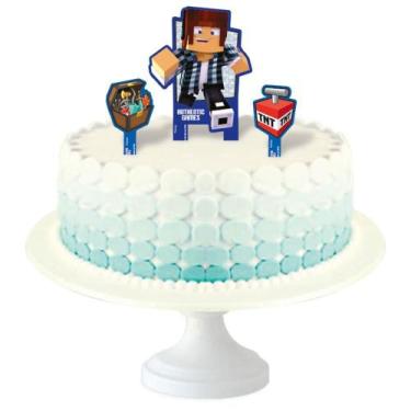 Imagem de Topper de Bolo Minecraft AuthenticGames Pra Festa de Aniversário - Fan
