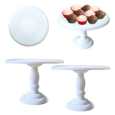 Imagem de 2 Suportes de Doces Enfeite Doceira Boleira Decoração 16cm - Mirandinh