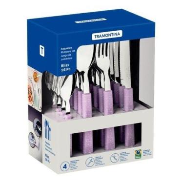 Imagem de Faqueiro Bliss 16 Peças Em Aço Inox Lavanda Tramontina - Tramontina S/