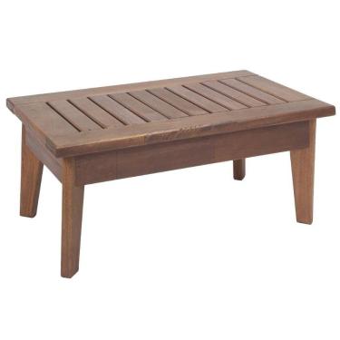 Imagem de Mesa De Centro Retangular Rústica 100cm Em Madeira Maciça - Natural