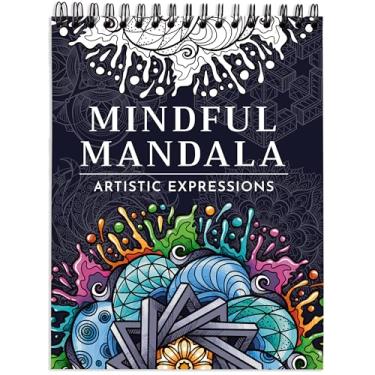 Imagem de RYVE Livro de colorir mandala para adultos - 50 mandalas exclusivas para relaxamento e alívio do estresse - Livro de colorir adulto encadernado em espiral para mulheres e homens, presentes de atenção