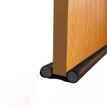 Imagem de Protetor de Porta 90 cm Veda Fresta Rolinho Duplo Ajustável Contra Insetos e Poeira