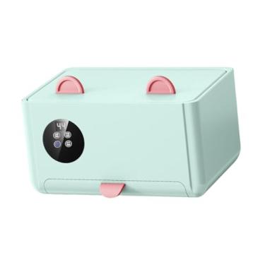 Imagem de menolana Aquecedor de lenços umedecidos Aquecedor de lenços umedecidos Dispensador de lenços umedecidos portátil para viagem com visor digital Estojo aquecedor, Verde