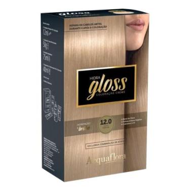 Imagem de Coloração Creme Acquaflora Kit Hidra Gloss 12.0 Louro Especial