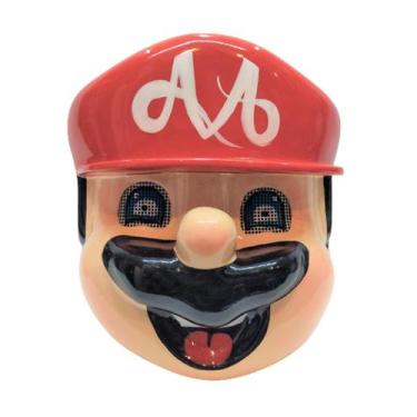 Imagem de Máscara Mario,Fibra,Trenzinho da Alegria,Fantasias,LojaOficial,Qualida