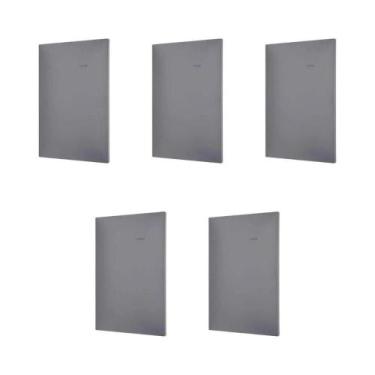 Imagem de Kit 5 Placa/Espelho 4X2 Cinza Preto Pial Plus+ 618500CZ+ - Legrand