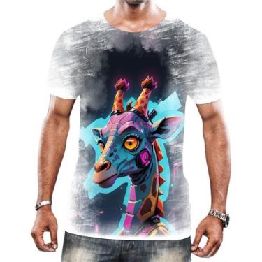 Imagem de Camisa Camiseta Tshirt Animais Cyberpunk Girafas Savana 1 - Enjoy Shop