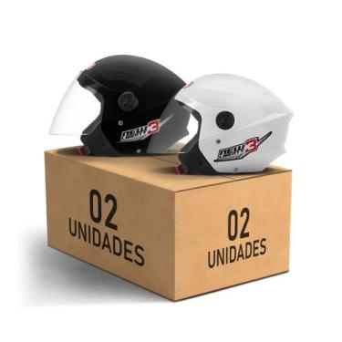 Imagem de Kit 2 Capacetes New Liberty 3 Abertos Pro Tork Moto Masculino Feminino