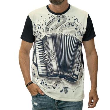 Imagem de Camiseta Acordeão Sanfona Gaita Instrumento Musical Arte - Darkwood, G
