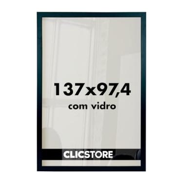 Imagem de Moldura Panorâmica 97,4x137,2cm Quebra Cabeça Grow Puzzle 4000 peças c/Vidro Decoração Personalizada Parede Sala (Preto)