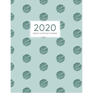 Imagem de 2020 Weekly and Monthly Planner: 2019-2020 Agenda, Academic Planner, Organizer & Journal, Large, 16 Month Calendar (September 2019 - December 2020) | Teal Green Polka Dots