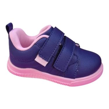 Imagem de Tênis Infantil Feminino Pampili Pom Pom Marinho (Pom Pom Velcro Marinho, BR, Criança de 1 a 3 anos, Numérico, P, 21)