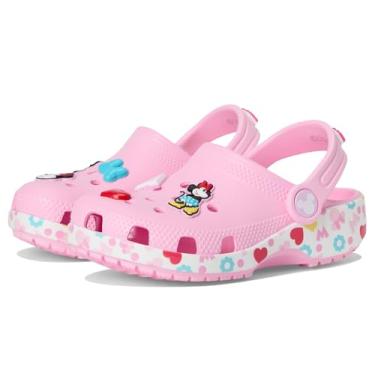 Imagem de Crocs Tamancos Disney Mickey Minnie Mouse para meninas, Rosa/Minnie Jibbitz, 25