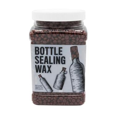 Imagem de Blended Waxes, Inc. Cera de vedação de garrafas, contas de lacre de cera pastilha para vedação de garrafas de vinho, cerveja e licor, selos entre 25-30 garrafas, 450 g, vinho