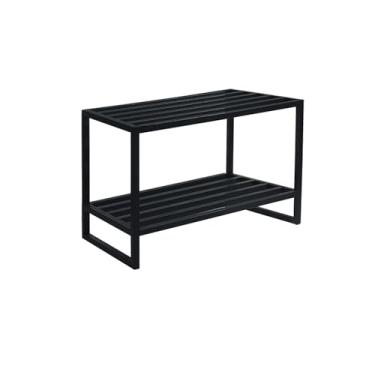 Imagem de Banco Assento estilo industrial em aço preto