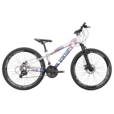 Imagem de Bicicleta de Grau Freeride Aro 26 Viking X25 Freio Disco 21V, Prata, A