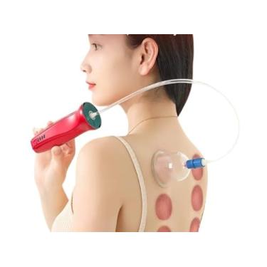 Imagem de Ventosa Elétrica para Massagem, 6 Copos, 4 Velocidades, Carregamento USB, Terapia de Sucção para Corpo