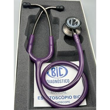 Imagem de Estetoscópio Bic Eternity III Malbec Grafite ES1527 - Excelente Ausculta - Garantia de 5 anos