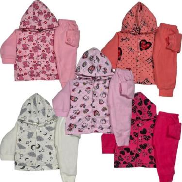Imagem de Kit 4 Conjunto Inverno Infantil Bebe Soft Roupa Frio Menino Menina - B