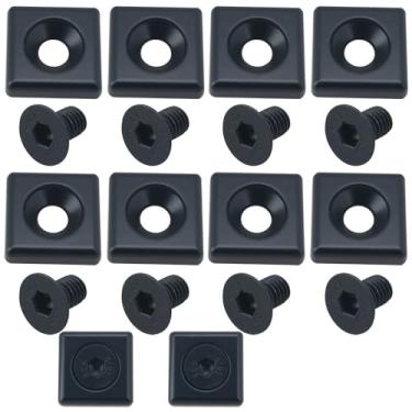 Imagem de JJHXSM 10 peças de liga de zinco preta série 2020 padrão europeu em forma de T tampas de extremidade de perfil de alumínio M6 x 20 mm plugue de metal