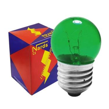 Imagem de Lâmpada Incandescente Bolinha BG35 Verde 7W E27 220v - NARDS